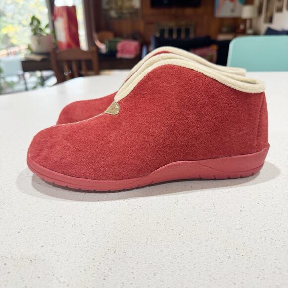 ZIERA CUDDLES Red MICROSUEDE Slippers Women 37/6.5 - Picture 5 of 7
